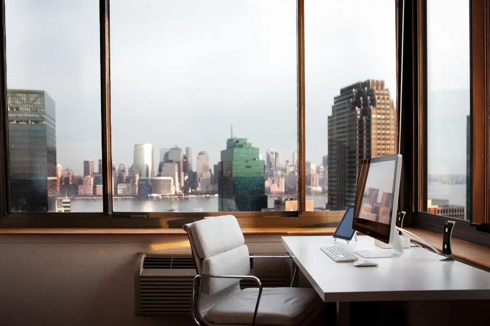 Work desk by a window, furnished flats in Wakad (representative photo)