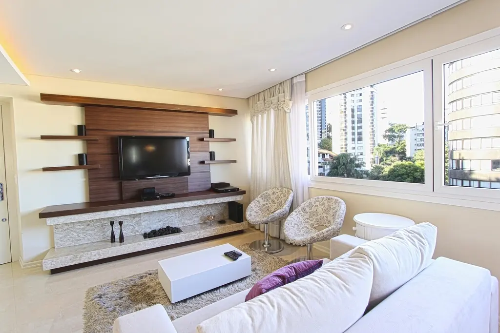 Modern living room with a city view, furnished flats in Baner & Balewadi (representative photo)